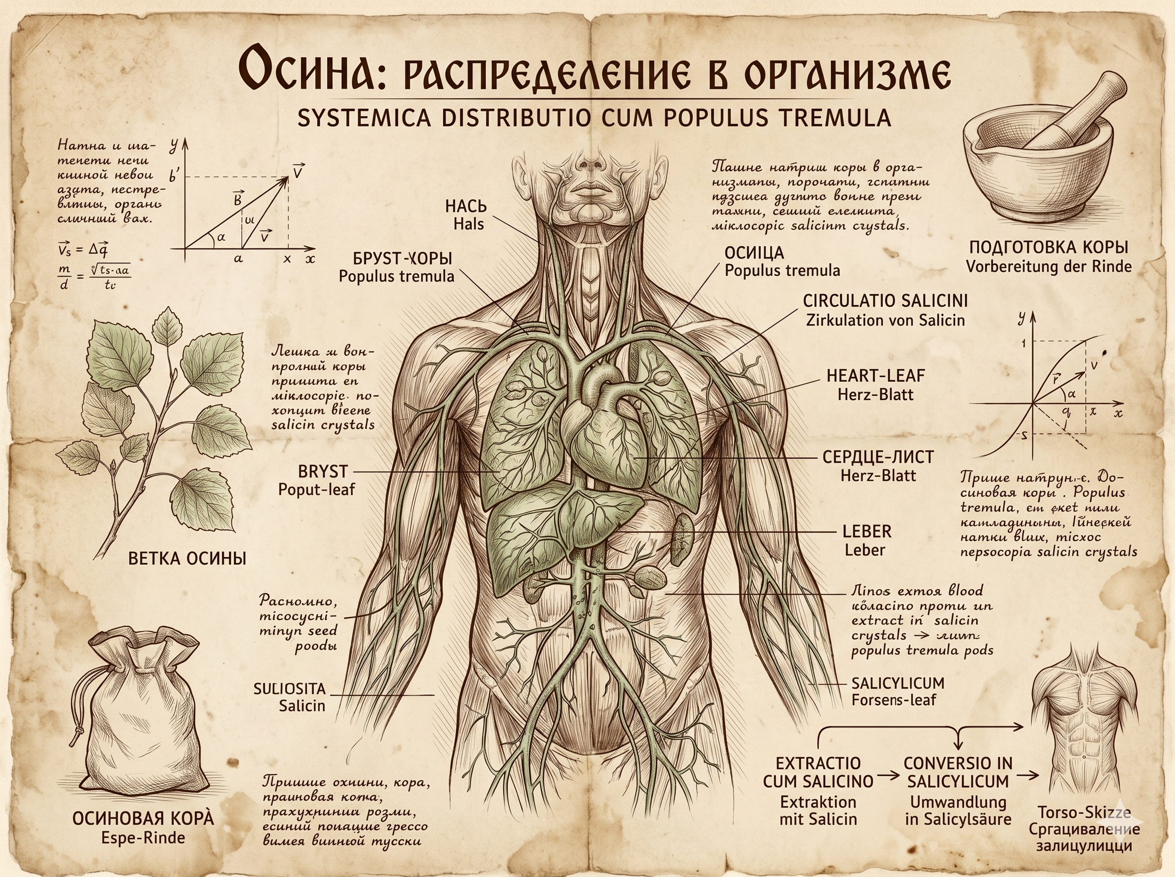 Anatomie des menschlichen Körpers nach Russischer Heilkunde.